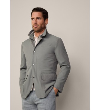 Hackett London Veste de blazer vert gris