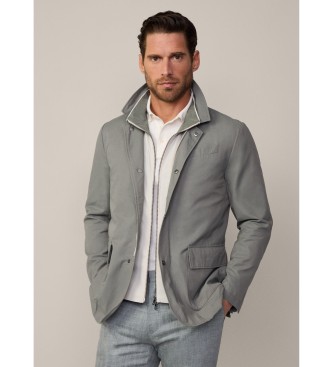 Hackett London Veste de blazer vert gris