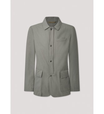 Hackett London Veste de blazer vert gris