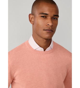 Hackett London Maglia Cash Crew corallo