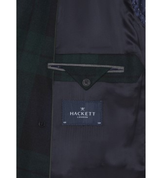 Hackett London Granatowy płaszcz Blackwatch