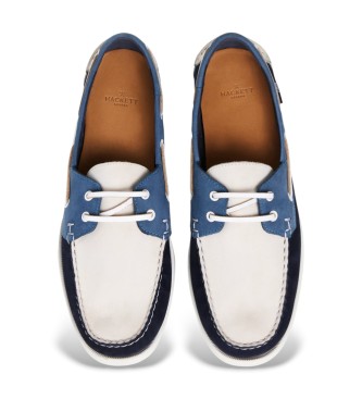 Hackett London Deck Mix leather shoes navy