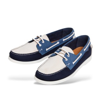 Hackett London Deck Mix leather shoes navy