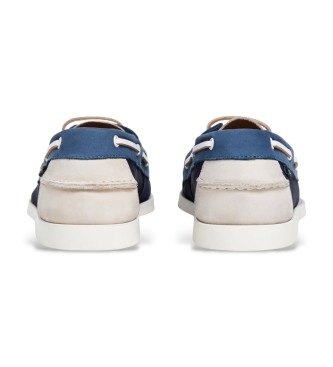 Hackett London Deck Mix leather shoes navy