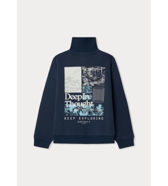 Hackett London Jersey Deep In Thought Swt azul