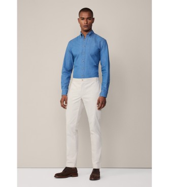 Hackett London Skjorte med denimprint bl