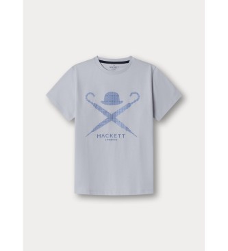 Hackett London Maglietta blu con logo a diamante