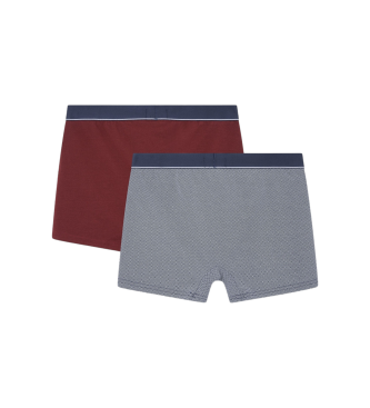 Hackett London Confezione 2 boxer Diamond marrone, blu scuro