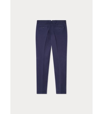 Hackett London Pantaloni in pelle di daino blu scuro