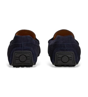 Hackett London Usnjene mokasine Driver Saddle Navy