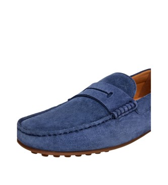 Hackett London Usnjene mokasine Driver Saddle Navy