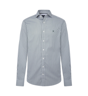 Hackett London Ess Bengal Stripe green shirt