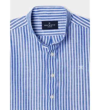 Hackett London Chemise ESS COT LIN PORTER LIN PORTER STR bleu