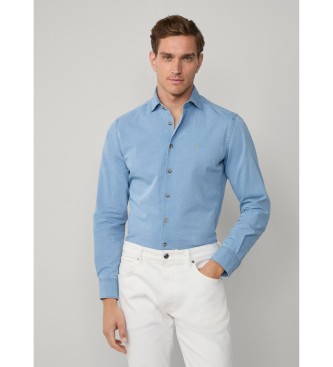 Hackett London Essential Denim Shirt blue