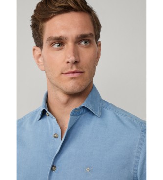 Hackett London Essential Denim Shirt blue