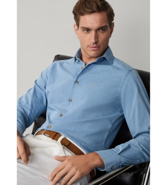 Hackett London Essential Denim Shirt blue