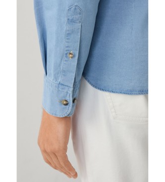 Hackett London Essential Denim Shirt blue