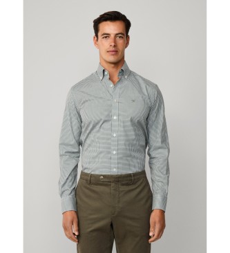 Hackett London Camicia a quadretti verde essenziale