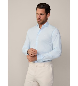 Hackett London Hemd Ess Gmt Dye Stret Pop blau