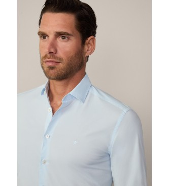 Hackett London Chemise Ess Gmt Dye Stret Pop bleu