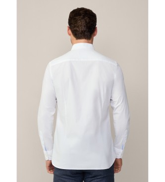 Hackett London Wit geverfd overhemd