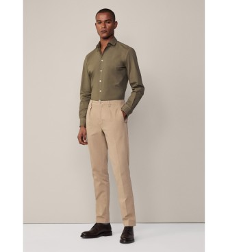 Hackett London Ess Gmt Dye Stret Pop Overhemd groen