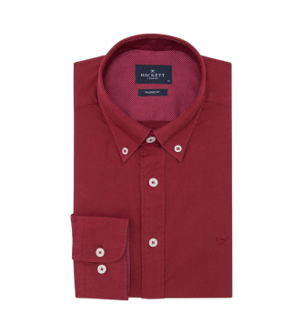 Hackett London Srajca Ess Gmt Dyed Oxford maroon