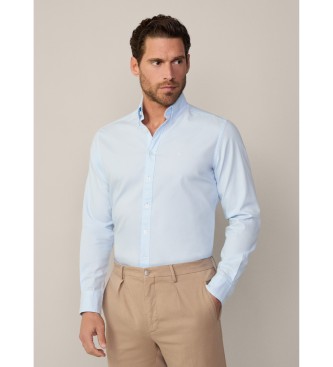 Hackett London Ess Gmt Gefrbtes Oxford Hemd blau