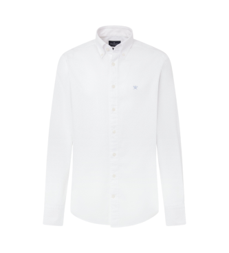 Hackett London Ess Gmt geverfd Oxford overhemd wit