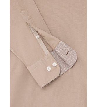 Hackett London Camicia Ess Gmt Dyed Oxford beige