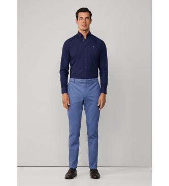 Hackett London Navy gefrbtes Oxford-Hemd