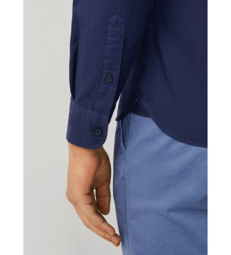 Hackett London Navy gefrbtes Oxford-Hemd