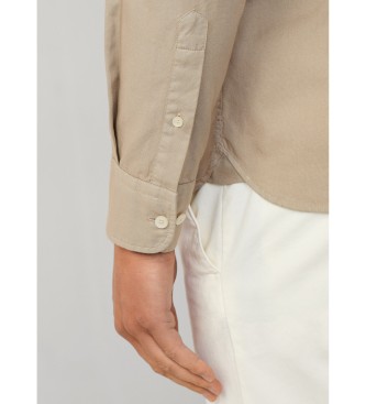 Hackett London Braun gefrbtes Oxford-Hemd