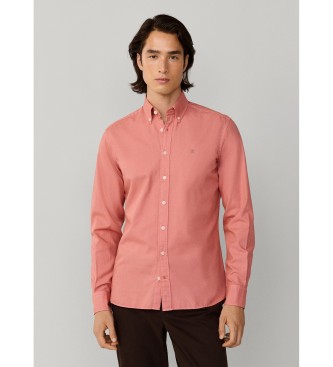 Hackett London Camisa oxford de corte � medida vermelha