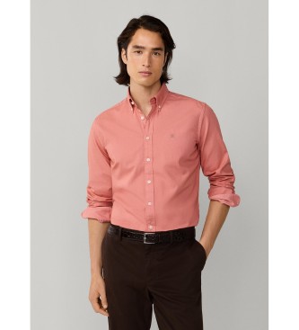 Hackett London Camisa oxford de corte � medida vermelha