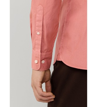 Hackett London Camisa oxford de corte � medida vermelha