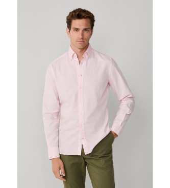Hackett London Tailored fit oxfordskjorte i pink