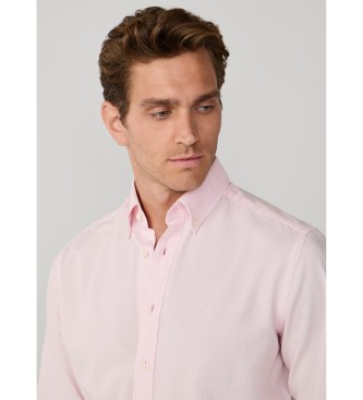 Hackett London Tailored fit oxfordskjorte i pink