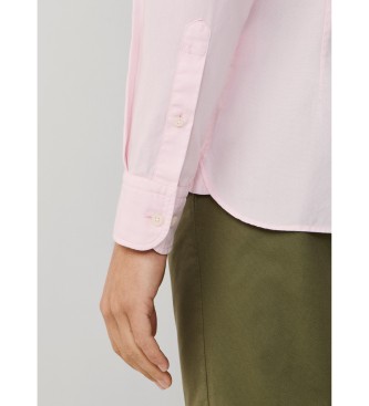 Hackett London Tailored fit oxfordskjorte i pink