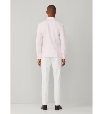 Hackett London Camisa ESS Linho Bengala rosa