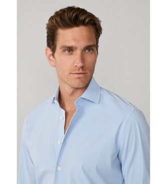 Hackett London Poplin stretch poplin skjorte tailored fit bl�
