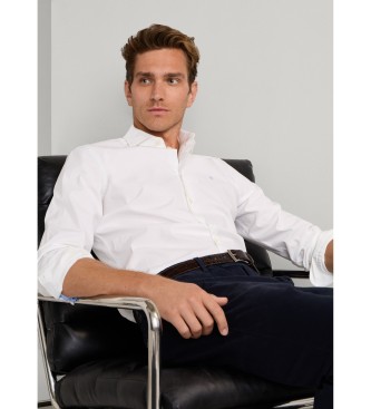 Hackett London Popeline Stretch-Popeline-Hemd Tailored Fit Wei�