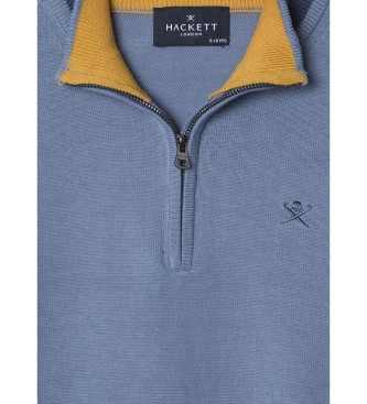 Hackett London Maglia blu con punta essenziale