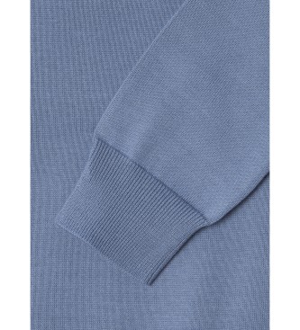 Hackett London Maglia blu con punta essenziale