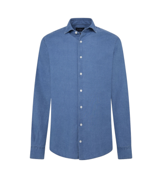 Hackett London Camisa de ganga essencial azul