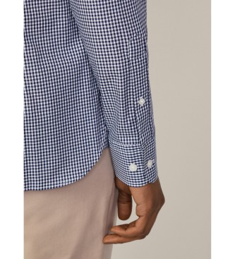 Hackett London Camisa Essential Gingham marino