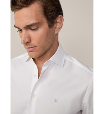 Hackett London Essentieel Textuur Shirt wit