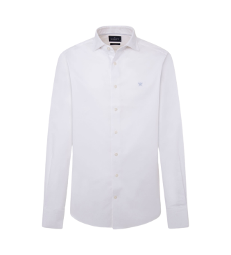 Hackett London Essentieel Textuur Shirt wit