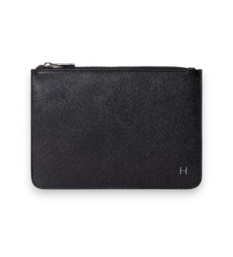 Hackett London Black multi-purpose leather bag