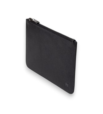 Hackett London Black multi-purpose leather bag
